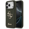 Husa pentru iPhone 17 Pro - Guess Silicone Big 4G Script (GUHCP17LSC4GSMA) - Khaki