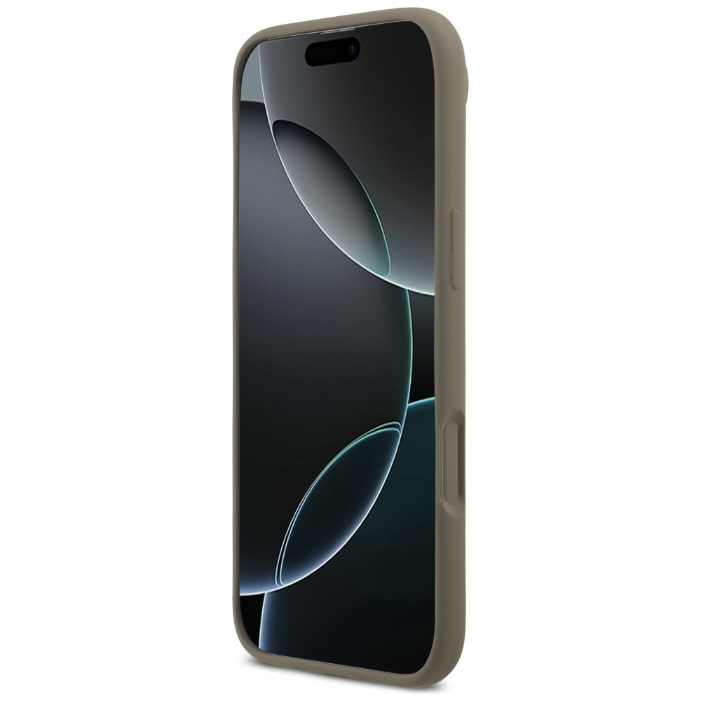 Husa pentru iPhone 17 Air - Guess Silicone Big 4G Script (GUHCP17MSC4GSMW) - Brown
