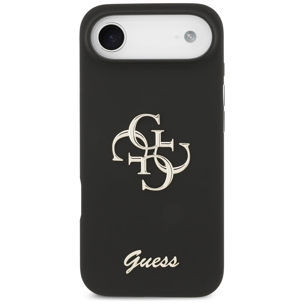 Husa pentru iPhone 17 Air - Guess Silicone Big 4G Script (GUHCP17MSC4GSMK) - Black