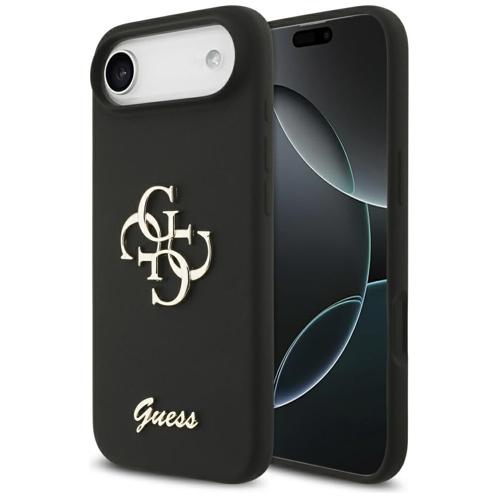 Husa pentru iPhone 17 Air - Guess Silicone Big 4G Script (GUHCP17MSC4GSMK) - Black