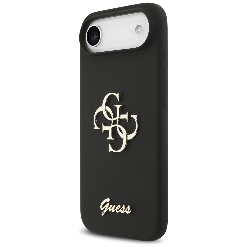 Husa pentru iPhone 17 Air - Guess Silicone Big 4G Script (GUHCP17MSC4GSMK) - Black