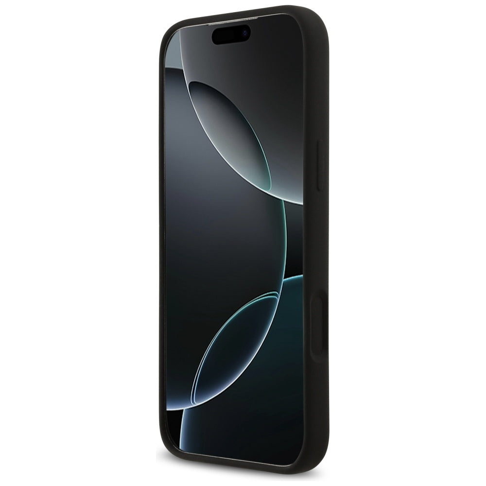 Husa pentru iPhone 17 Pro Max - Guess Silicone Big 4G Script (GUHCP17XSC4GSMK) - Black