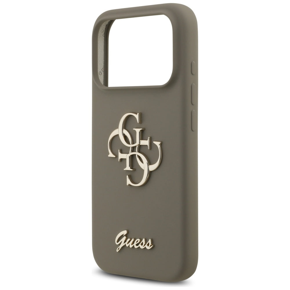 Guess - Silicone Big 4G Script (GUHCP17LSC4GSMW) - iPhone 17 Pro - Brown