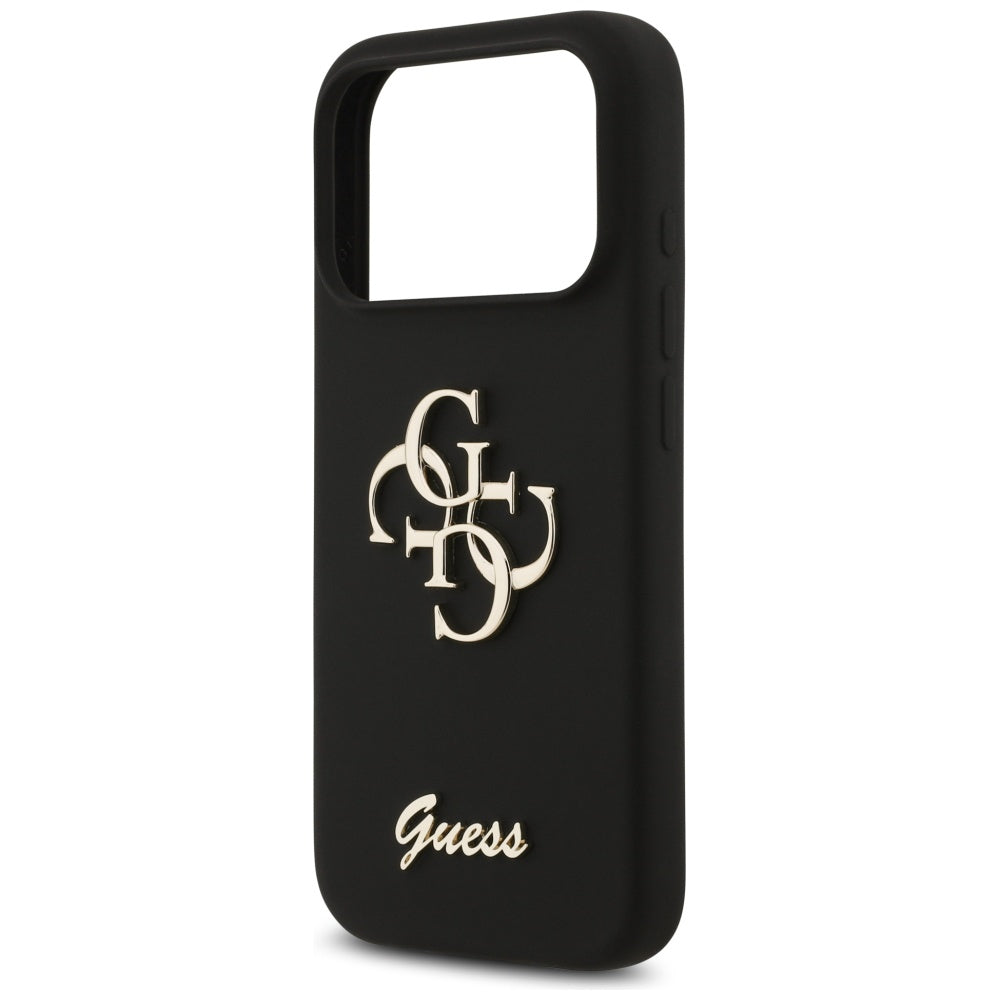 Husa pentru iPhone 17 Pro - Guess Silicone Big 4G Script (GUHCP17LSC4GSMK) - Black
