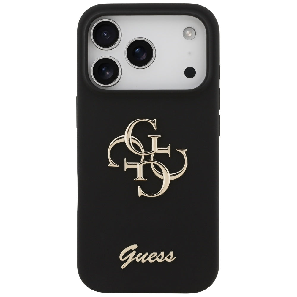 Husa pentru iPhone 17 Pro - Guess Silicone Big 4G Script (GUHCP17LSC4GSMK) - Black