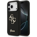 Husa pentru iPhone 17 Pro - Guess Silicone Big 4G Script (GUHCP17LSC4GSMK) - Black