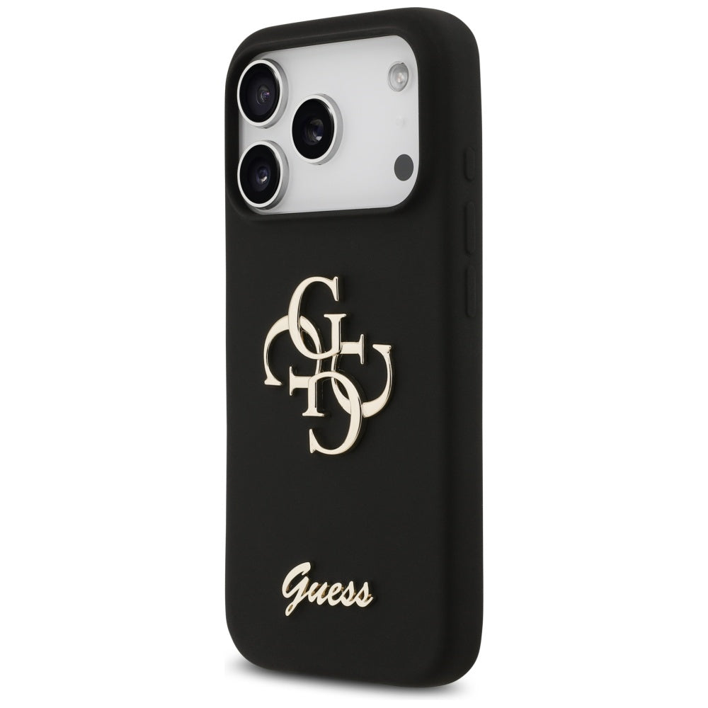 Husa pentru iPhone 17 Pro - Guess Silicone Big 4G Script (GUHCP17LSC4GSMK) - Black