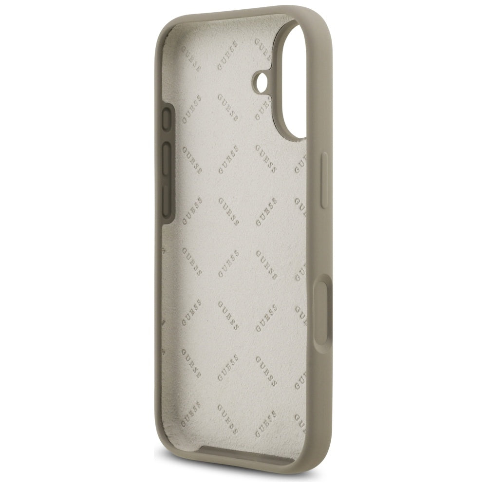 Husa pentru iPhone 17 - Guess Silicone Big 4G Script (GUHCP17SSC4GSMW) - Brown