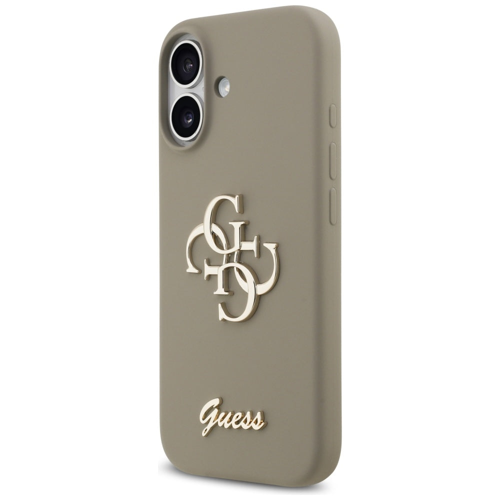 Husa pentru iPhone 17 - Guess Silicone Big 4G Script (GUHCP17SSC4GSMW) - Brown
