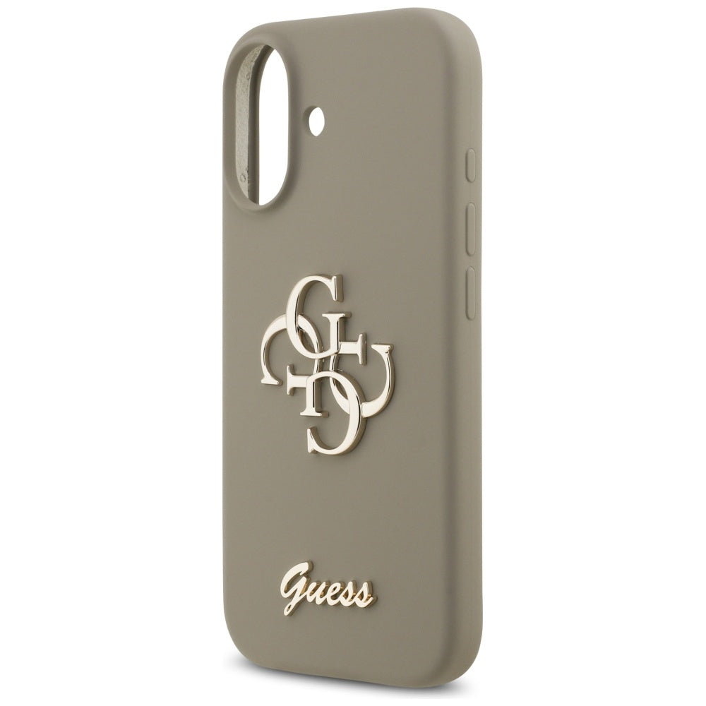 Husa pentru iPhone 17 - Guess Silicone Big 4G Script (GUHCP17SSC4GSMW) - Brown