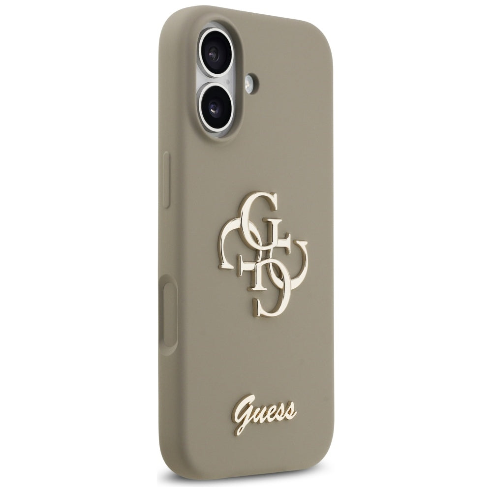 Husa pentru iPhone 17 - Guess Silicone Big 4G Script (GUHCP17SSC4GSMW) - Brown