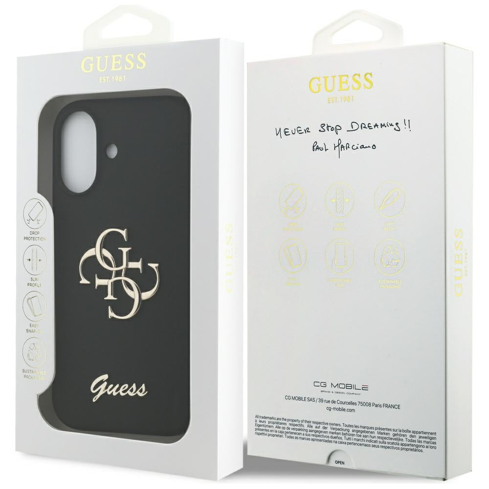 Husa pentru iPhone 17 - Guess Silicone Big 4G Script (GUHCP17SSC4GSMK) - Black