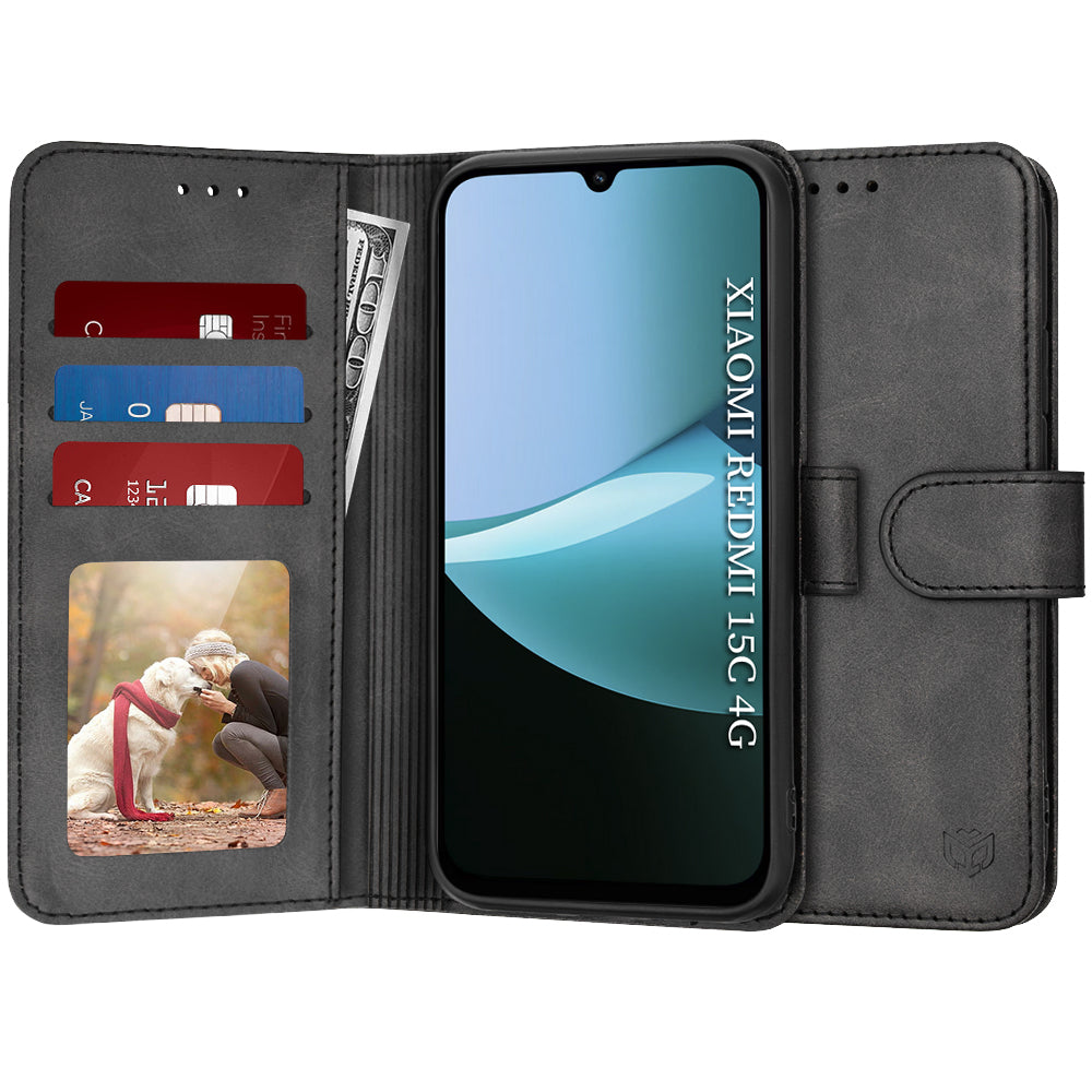 Techsuit - Diary Book - Xiaomi Redmi 15C 4G / Redmi 15C 5G / Poco C85 4G - Black