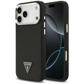 Husa de protectie Guess Grained Triangle Logo MagSafe compatibil cu iPhone 17 Pro Max, Negru