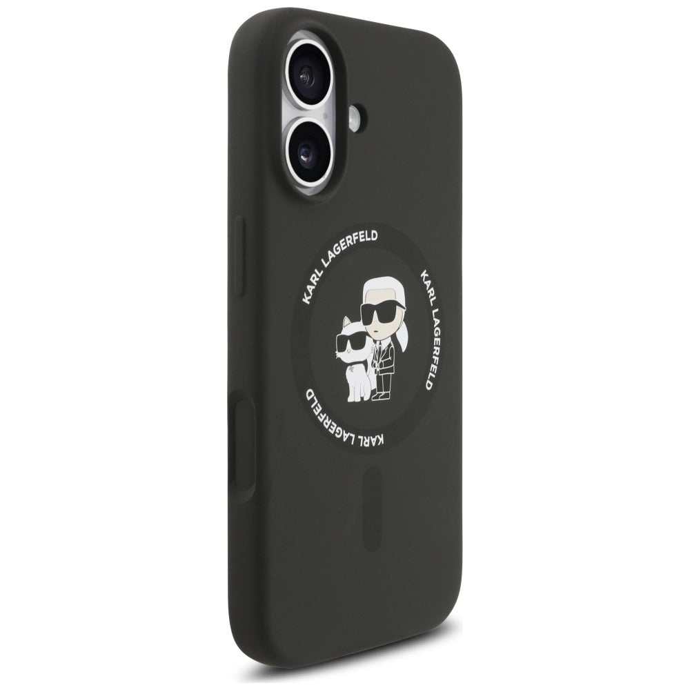 Karl Lagerfeld Husa de protectie Karl Lagerfeld Silicone KC Body Ring MagSafe (KLHMP17SSCMKCRHK) compatibil cu iPhone 17