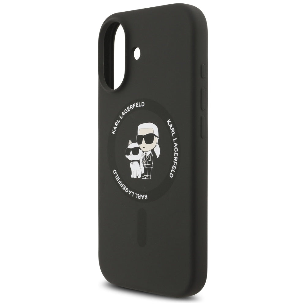 Karl Lagerfeld Husa de protectie Karl Lagerfeld Silicone KC Body Ring MagSafe (KLHMP17SSCMKCRHK) compatibil cu iPhone 17
