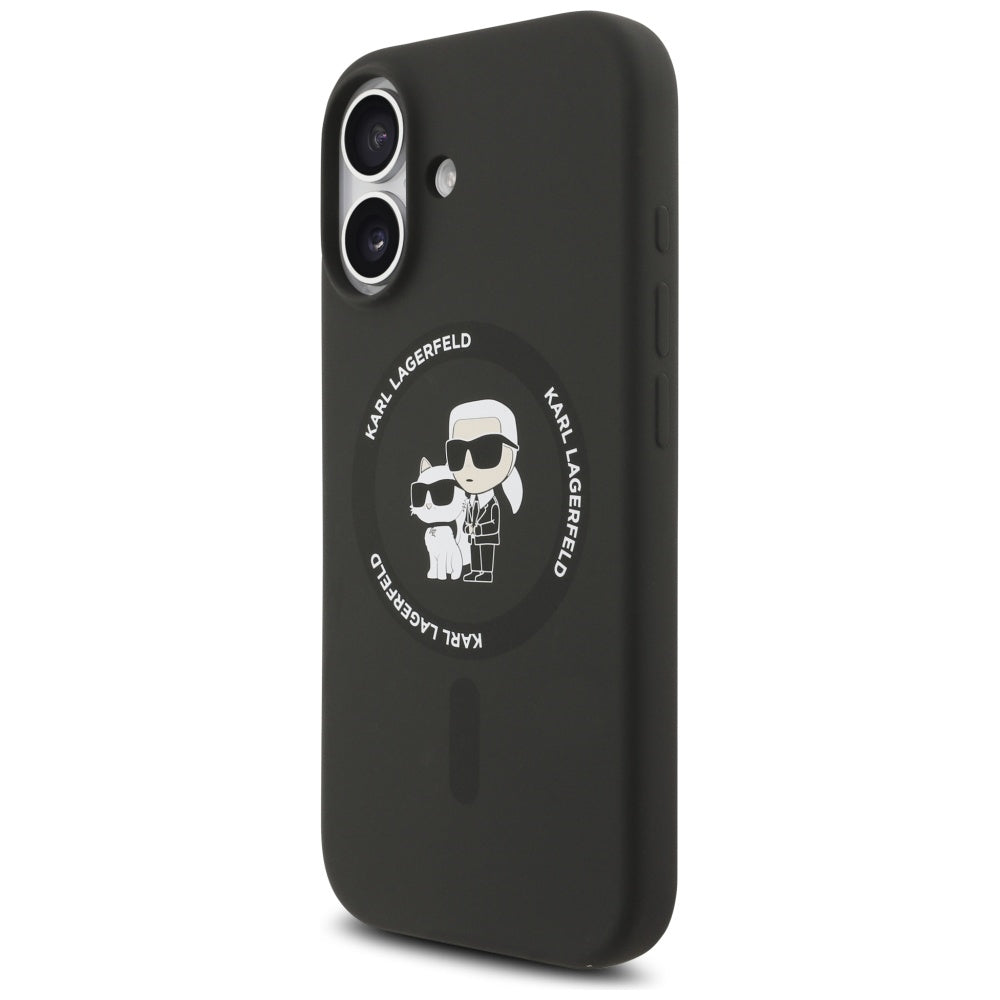 Karl Lagerfeld Husa de protectie Karl Lagerfeld Silicone KC Body Ring MagSafe (KLHMP17SSCMKCRHK) compatibil cu iPhone 17