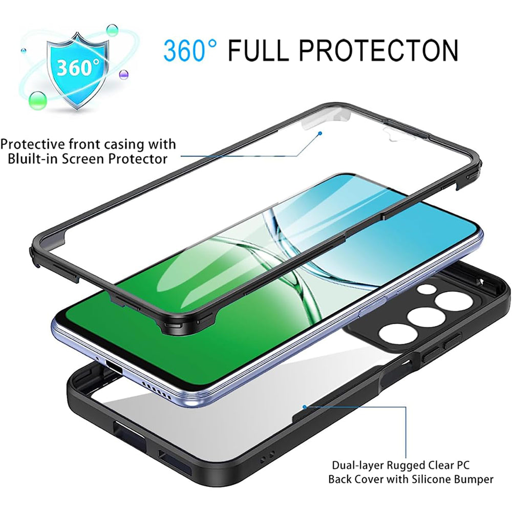 Techsuit - ColorVerse 360 Series + Screen Protector - Oppo A5 4G / A5 5G - Black