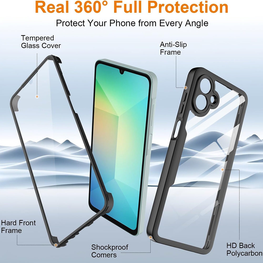 Techsuit - ColorVerse 360 Series + Screen Protector - Samsung Galaxy A07 4G - Black