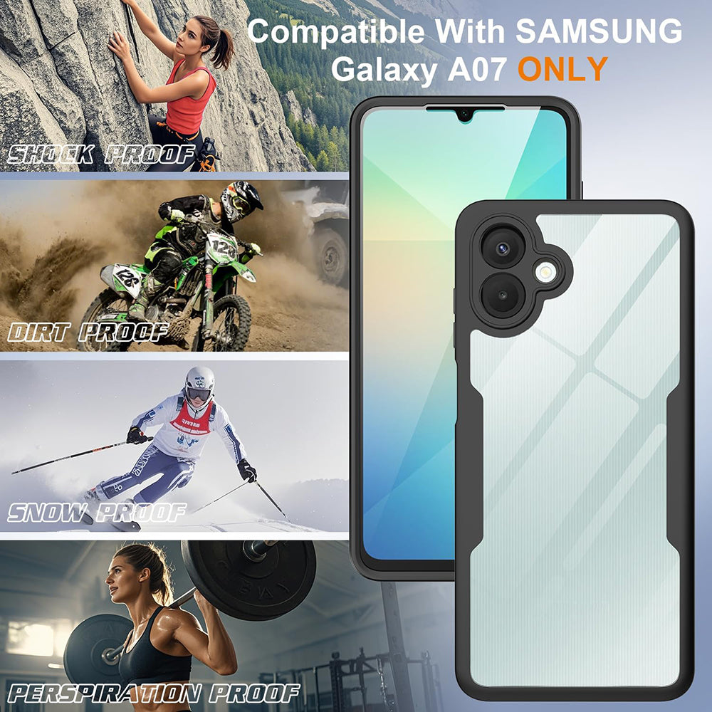 Techsuit - ColorVerse 360 Series + Screen Protector - Samsung Galaxy A07 4G - Black