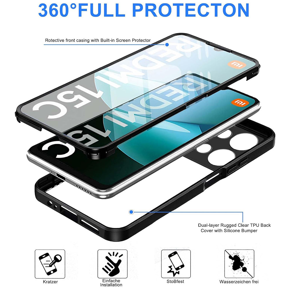 Techsuit - ColorVerse 360 Series + Screen Protector - Xiaomi Redmi 15C 4G / Redmi 15C 5G - Blue