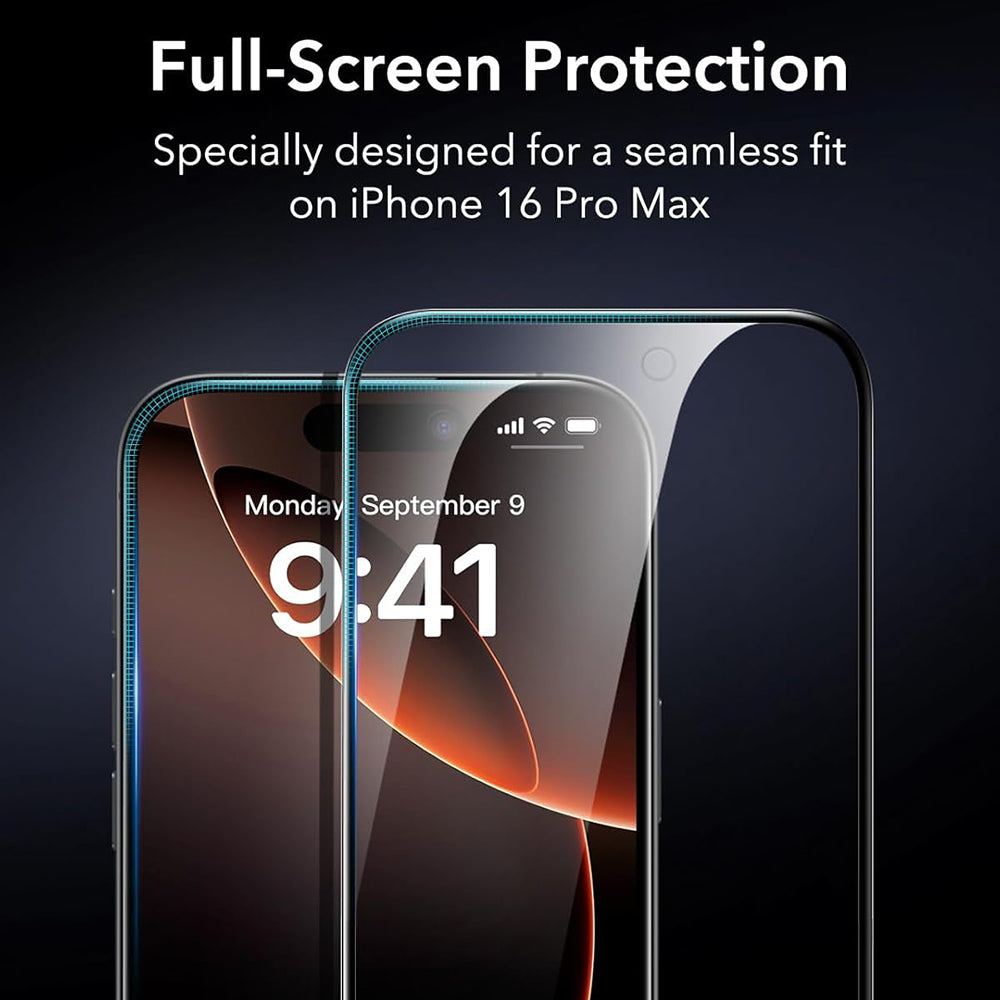 ESR - Tempered Glass (3 pack) - iPhone 17 / iPhone 16 Pro - Black