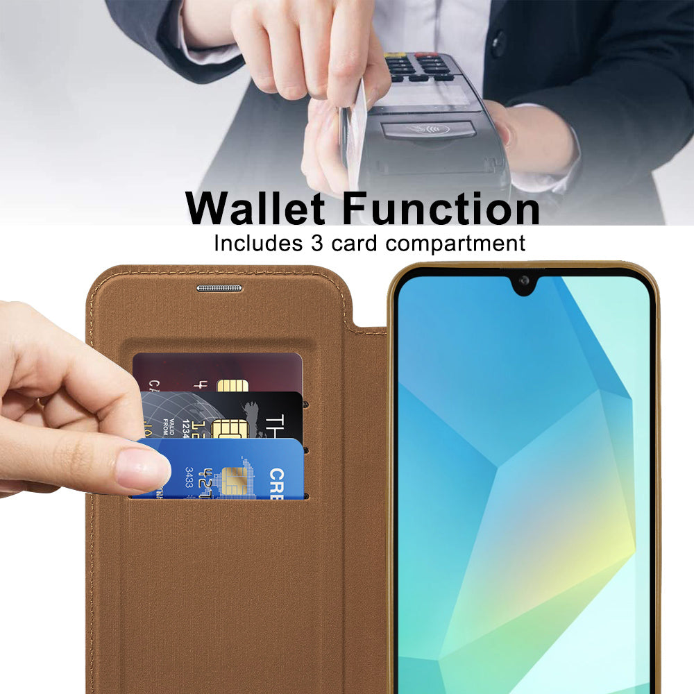 Techsuit - SmartMag Book Case - Samsung Galaxy A17 5G / A17 4G / M17 / F17 - Brown