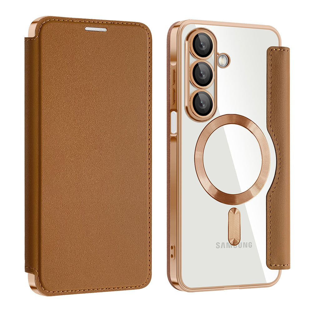 Techsuit - SmartMag Book Case - Samsung Galaxy A17 5G / A17 4G / M17 / F17 - Brown