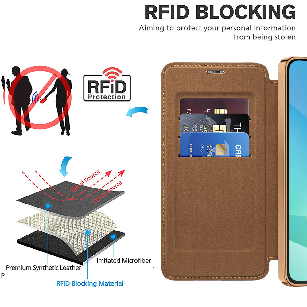 Techsuit - SmartMag Book Case - Samsung Galaxy A17 5G / A17 4G / M17 / F17 - Brown