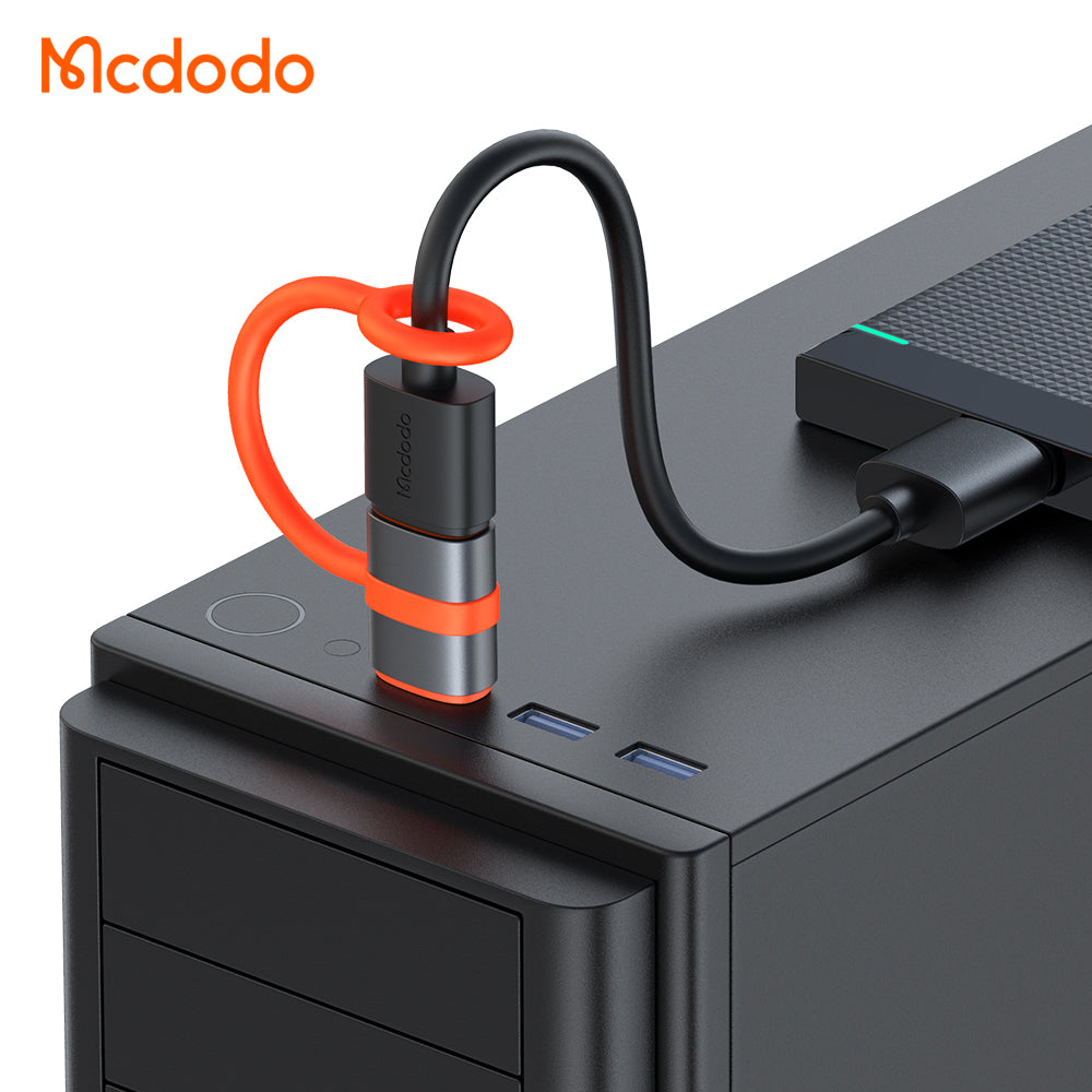 Mcdodo - Adapter (OT-3800) - with Silicone Hook, Aluminium Alloy, Type-C to USB 3.0, 5Gbps, Portable Design, Plug&Play -