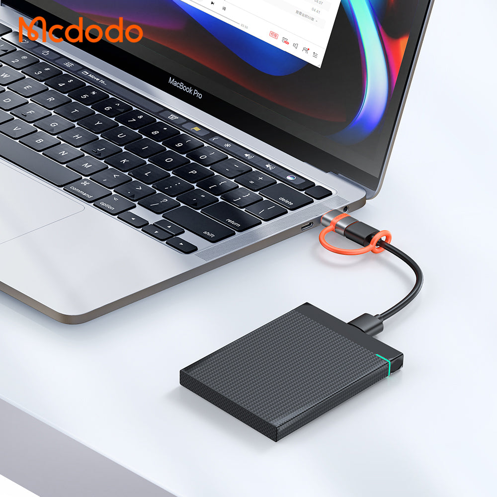 Mcdodo - Adapter (OT-3800) - with Silicone Hook, Aluminium Alloy, Type-C to USB 3.0, 5Gbps, Portable Design, Plug&Play -