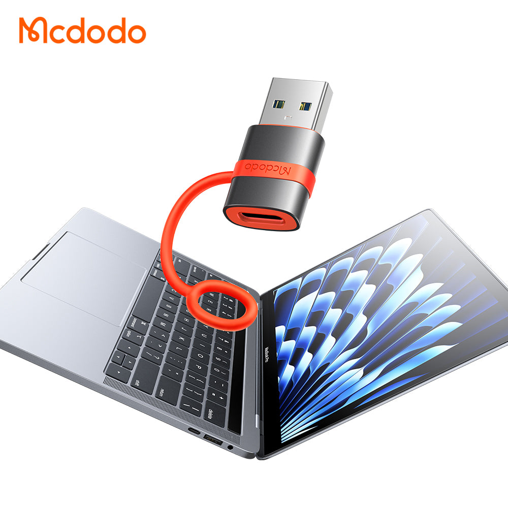 Mcdodo - Adapter (OT-3800) - with Silicone Hook, Aluminium Alloy, Type-C to USB 3.0, 5Gbps, Portable Design, Plug&Play -