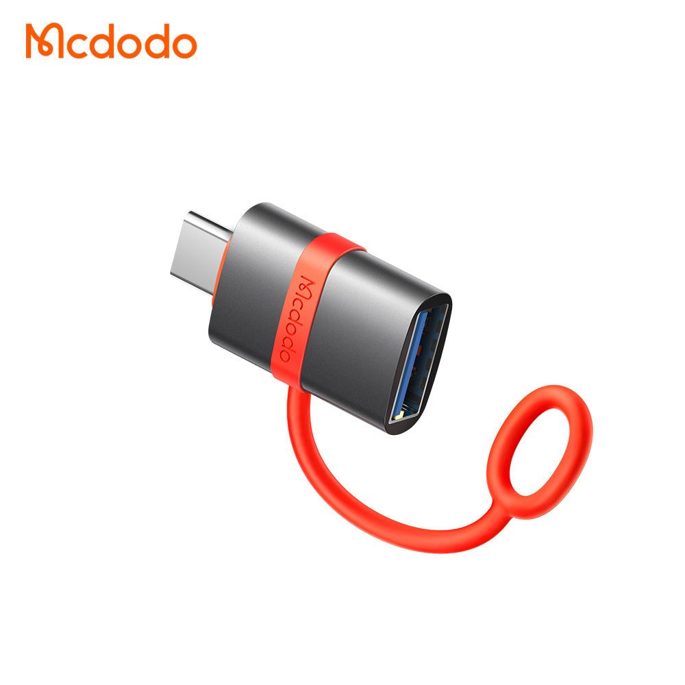Mcdodo - Adapter (OT-3810) - with Silicone Hook, Aluminium Alloy, USB to Type-C, 5Gbps, Portable Design, Plug&Play - Gre