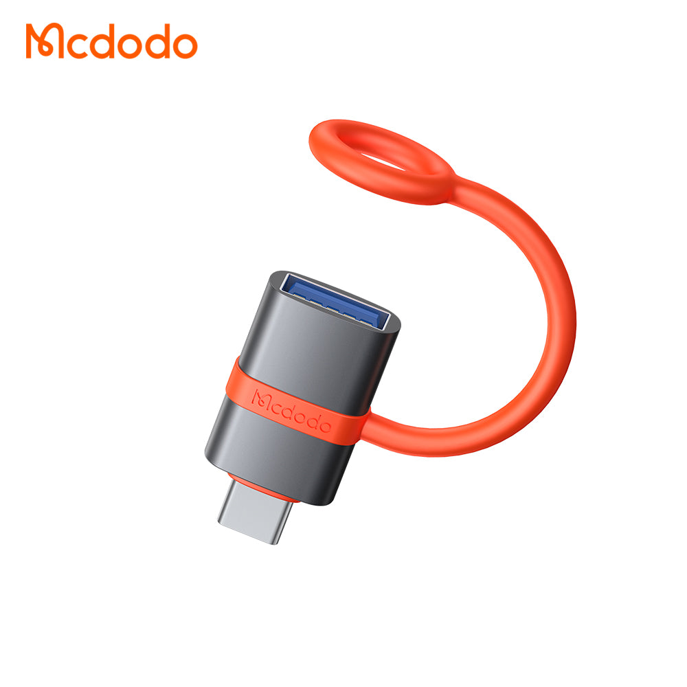 Mcdodo - Adapter (OT-3810) - with Silicone Hook, Aluminium Alloy, USB to Type-C, 5Gbps, Portable Design, Plug&Play - Gre