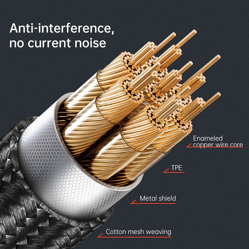 Mcdodo - Audio Cable Castle (CA-0780) - Lightning to Jack 3.5mm, Nylon Braided, 1.2m - Black