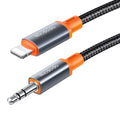 Mcdodo - Audio Cable (CA-0890) - Lightning to Jack 3.5mm, Coil Design, Nylon Braided, 1.8m - Black
