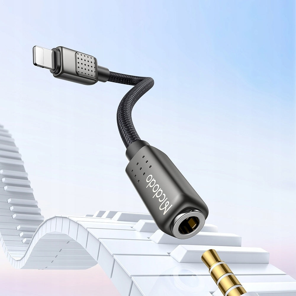 Mcdodo - Audio Adapter (CA-5010) - Lightning Male to Jack 3.5mm Female, Nylon Braided, 0.11m - Black