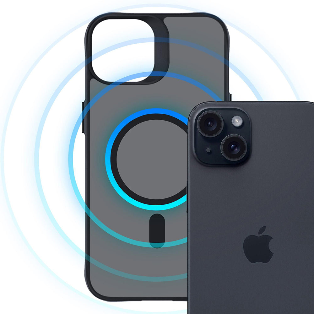 3mk Husa de protectie 3mk Smoke MagCase compatibil cu iPhone 15, Negru – imagine 2