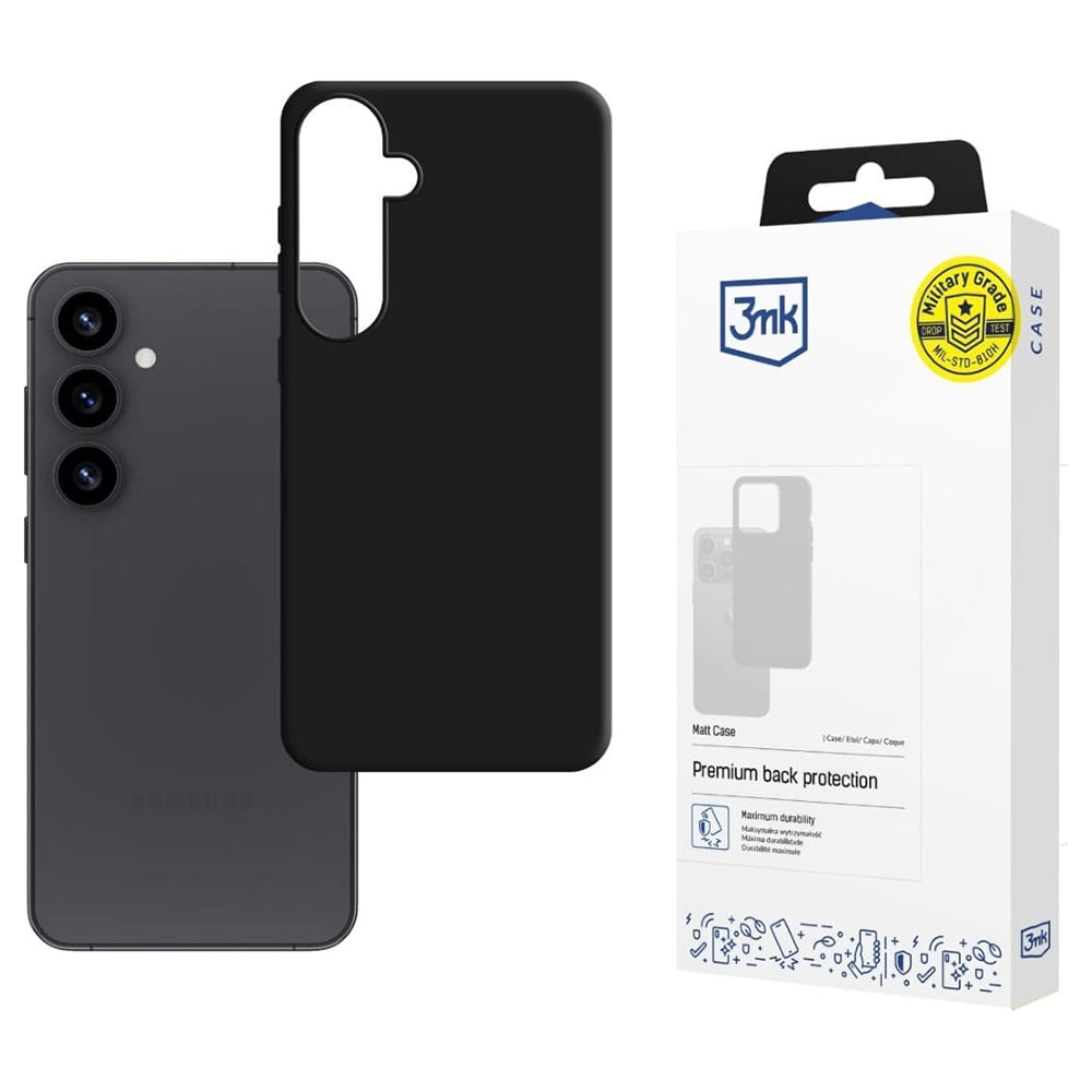 3mk - Matt Case - Samsung Galaxy S25 - Black