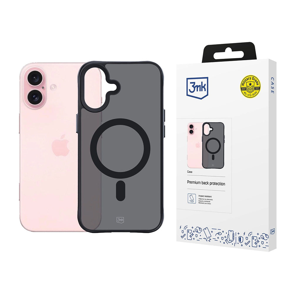 3mk - Smoke MagCase - iPhone 16 - Black