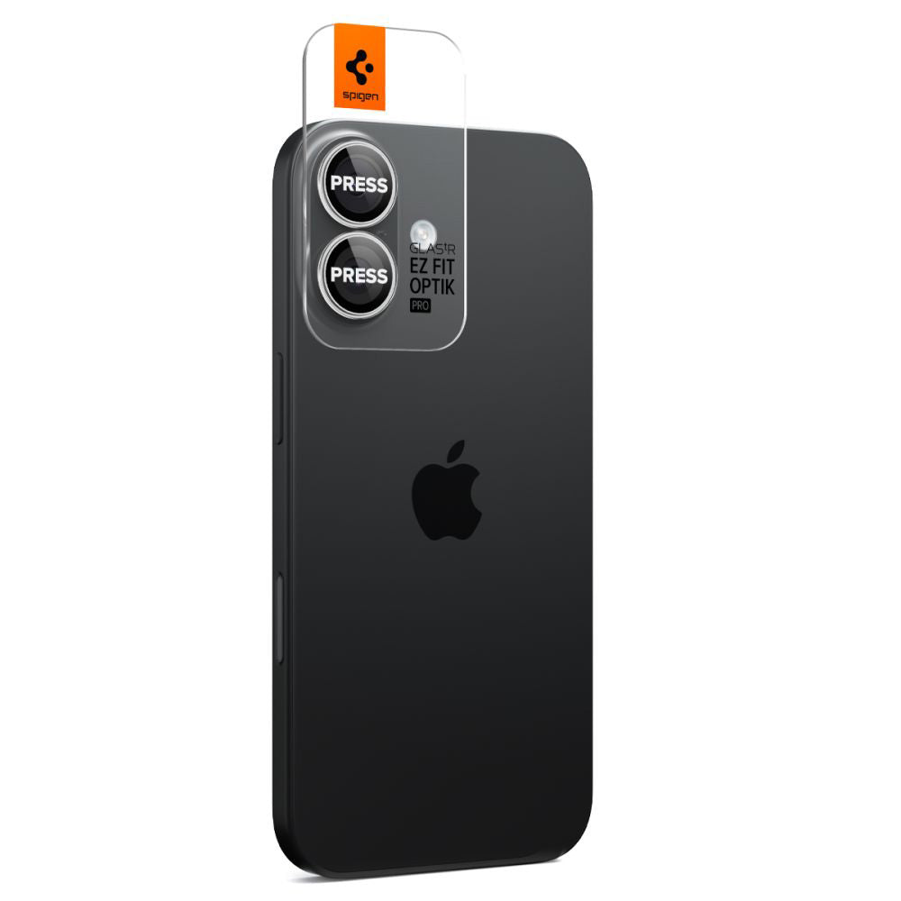 Spigen - (2 pack) Optik.tR EZ Fit Pro Camera Glass (AGL10126) - iPhone 17 / iPhone 16 Plus / iPhone 16 - Silver