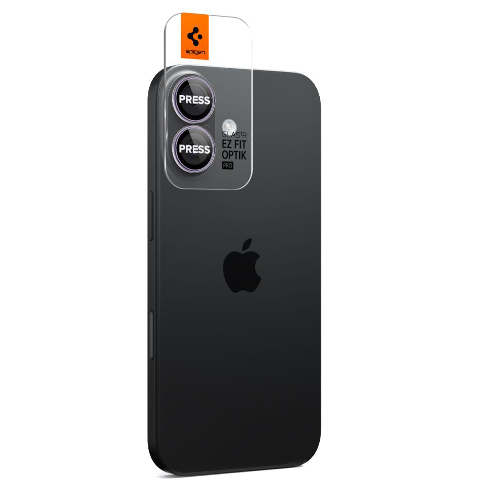 Spigen - (2 pack) Optik.tR EZ Fit Pro Camera Glass (AGL10127) - iPhone 17 / iPhone 16 Plus / iPhone 16 - Purple