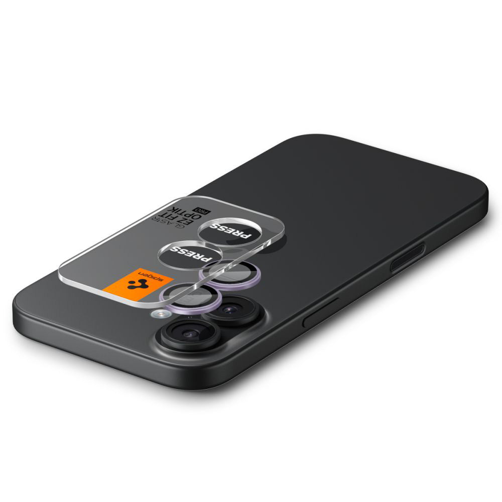 Spigen - (2 pack) Optik.tR EZ Fit Pro Camera Glass (AGL10127) - iPhone 17 / iPhone 16 Plus / iPhone 16 - Purple