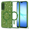 Techsuit - Luxury Glitter MagSafe - Samsung Galaxy A17 5G / A17 4G / M17 / F17 - Deep Green