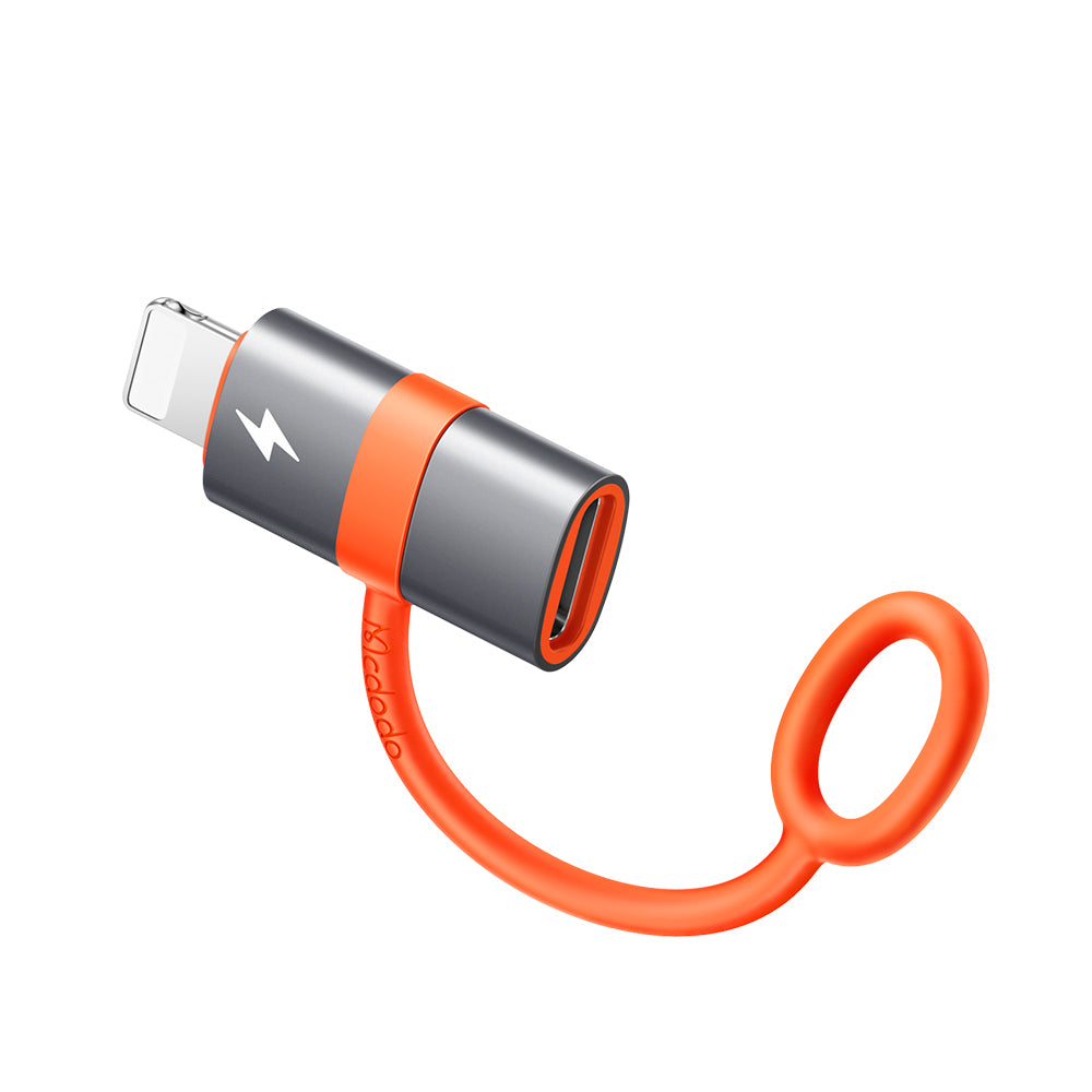 Mcdodo - Adapter (OT-0510) - with Silicone Hook, Aluminium Alloy, Type-C to Lightning, 36W Portable Design - Grey