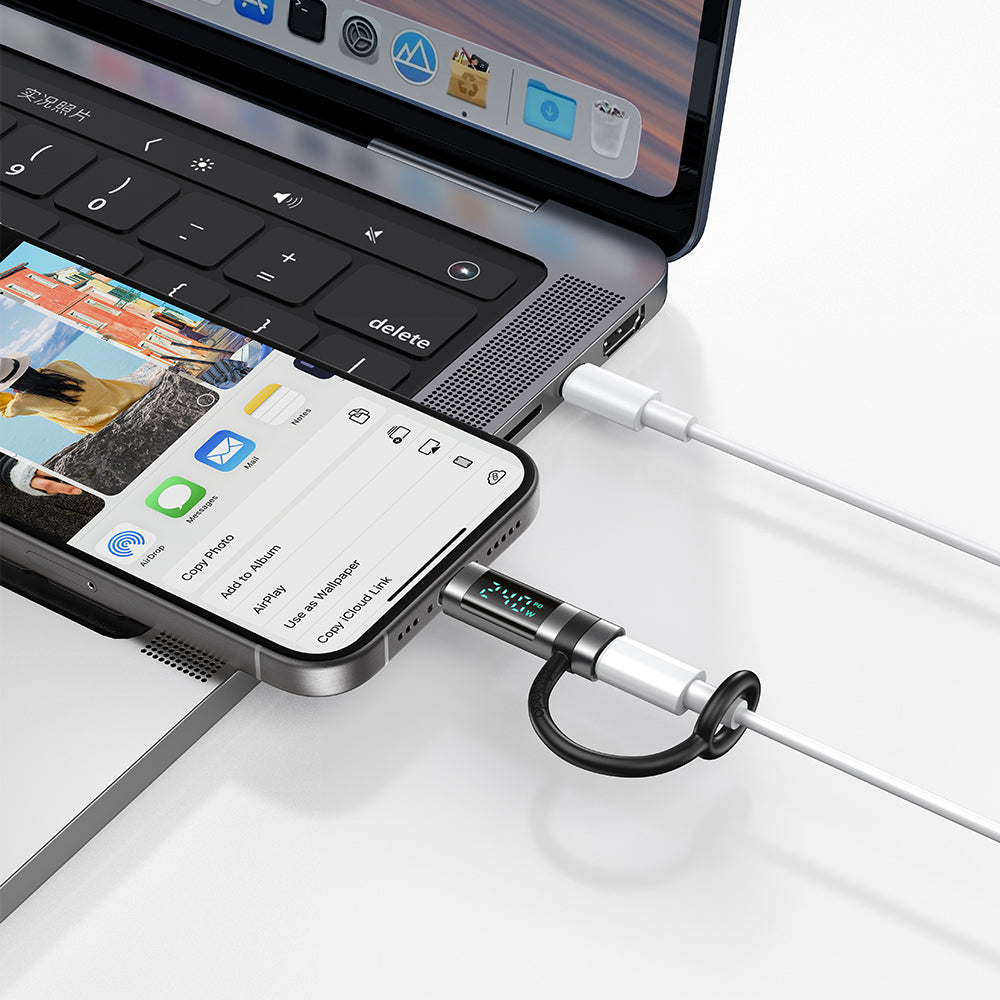 Mcdodo - Adapter Pigeon Series (OT-2620) - with Silicone Hook, Aluminium Alloy, USB-C to USB-C, 240W, Portable Design - 