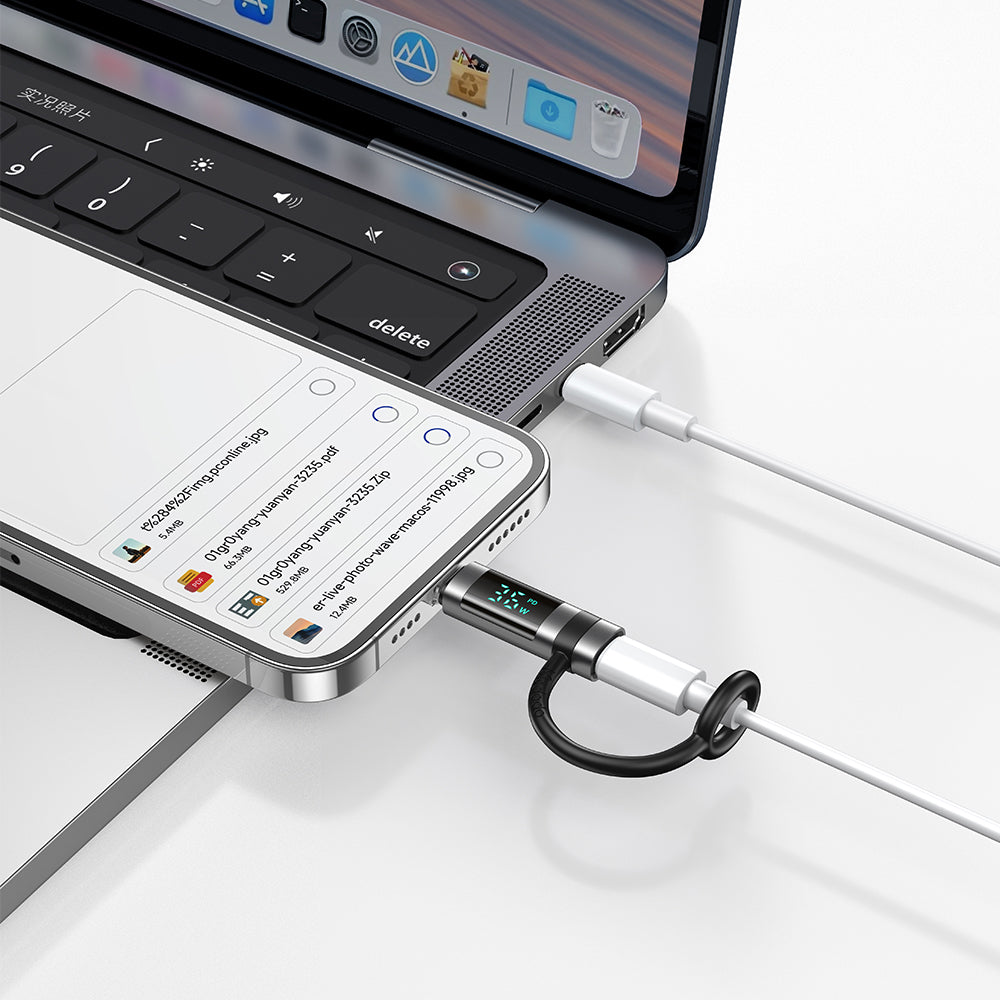 Mcdodo - Adapter Pigeon Series (OT-2610) - with Silicone Hook, Aluminium Alloy, USB-C to Lightning 36W, HD LED Display -