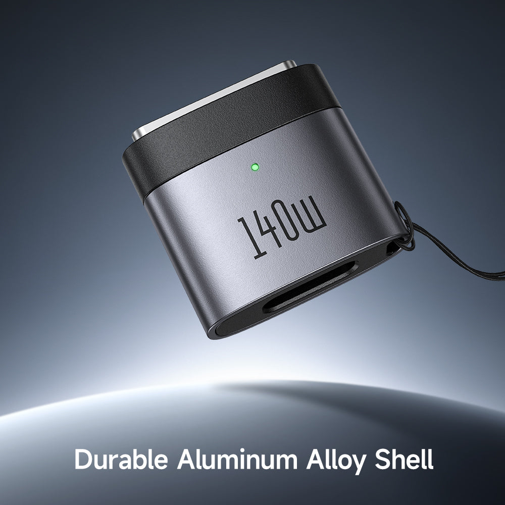 Mcdodo - OTG Adapter (OT-6850) - Type-C to MagSafe 3, 140W, Aluminum Alloy, LED Indicator, for MacBook Air/Pro - Black