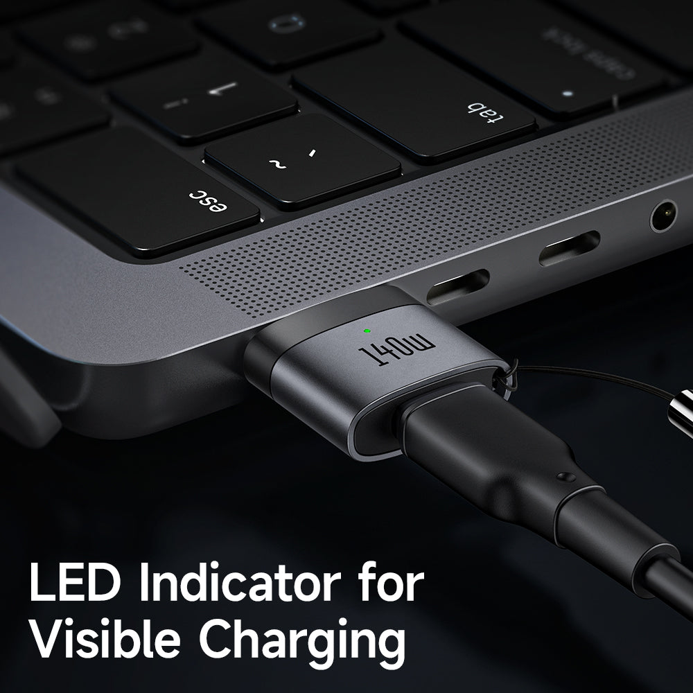 Mcdodo - OTG Adapter (OT-6850) - Type-C to MagSafe 3, 140W, Aluminum Alloy, LED Indicator, for MacBook Air/Pro - Black