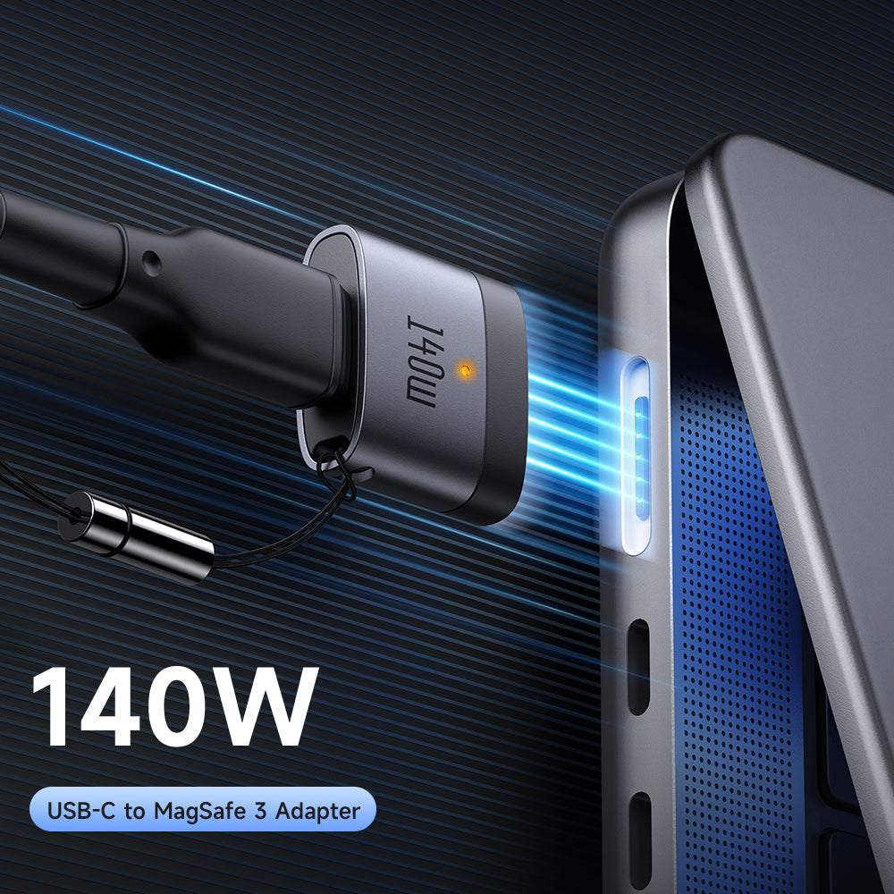 Mcdodo - OTG Adapter (OT-6850) - Type-C to MagSafe 3, 140W, Aluminum Alloy, LED Indicator, for MacBook Air/Pro - Black
